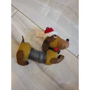 Sullivans Slinky Dog Hanging Ornament 5.5” Vintage Dillard's Christmas Decor
